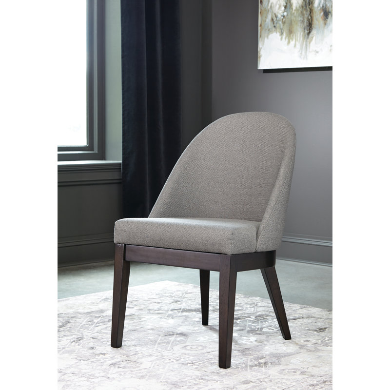 Everly Quinn Palmyra Upholstered Side Chair in Light Gray | Wayfair
